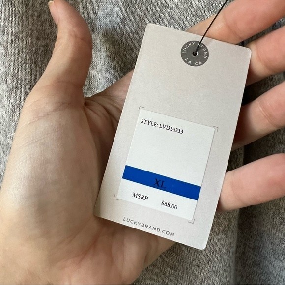 NWT Lucky Brand PJ Set Heathered Grey Size XL - Picture 4 of 7